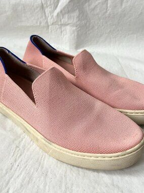 Rothys The Original Slip On sneaker light pink womens 7.5 rothy's shoes flat